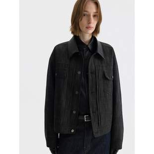 PURE2 WOOL TYPE2 JKT 羊毛混纺肌理羊皮领TYPE 2牛仔夹克