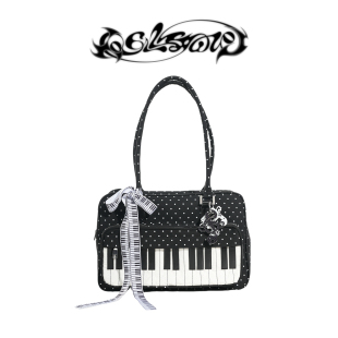 uustudio原创设计小众轻亚比辣妹波点钢琴保龄球手提单肩腋下包潮