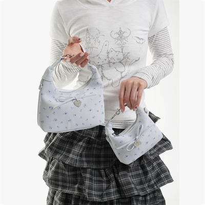 碎花少女迷你手提单肩斜挎手机包