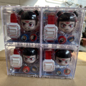 森格哪吒卡通公仔摆件潮玩拉绳陀螺发射器旋转对战PK儿童弹射玩具