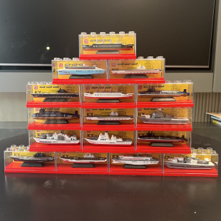 酷炫合金模型航母核潜艇轮船护卫舰游轮带展示盒儿童男孩玩具礼物