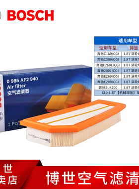 奔驰E260L E260 C180 C200 SLK E200 CGI 1.8T空滤空气滤芯AF2940