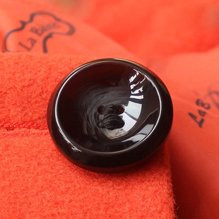 高档羊绒毛呢子大衣纽扣男女中长款风衣扣子毛衣树脂黑色圆形钮扣