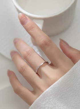 s925纯银新款麻花戒指简约小众女