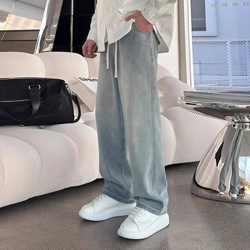 美式潮牌简约牛仔裤男