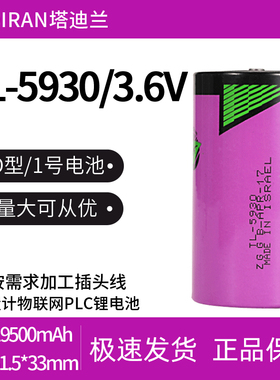 塔迪兰TL-5930  SL-2880物联网流量计燃气表D型1号PLC锂电池3.6V