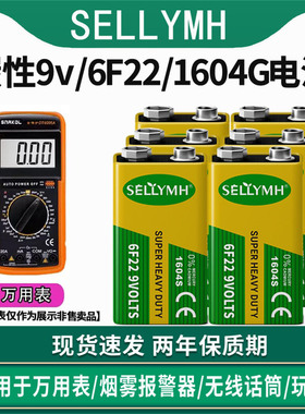 9V碳性方块九伏烟雾报警器万用表体温枪无线话筒电池6f22电池