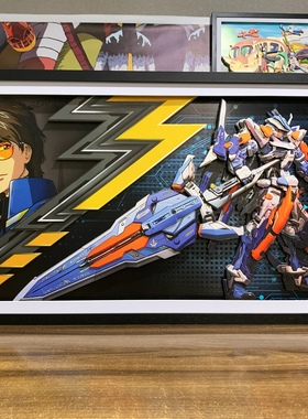 【LIU工作室授权】高达原创装饰画3D纸艺立体画蓝色异端3L 丛云劾