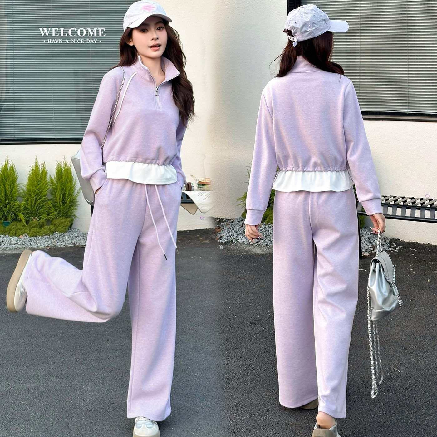 巨好看的卫衣套装女2026新款今年流行爆款休闲穿搭阔腿裤子两件套