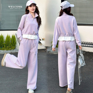 巨好看的卫衣套装女2026新款今年流行爆款休闲穿搭阔腿裤子两件套