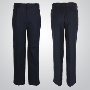 正品海蓝冬裤 藏青后兜毛料西裤深蓝马裤呢男裤直筒加厚保暖长裤