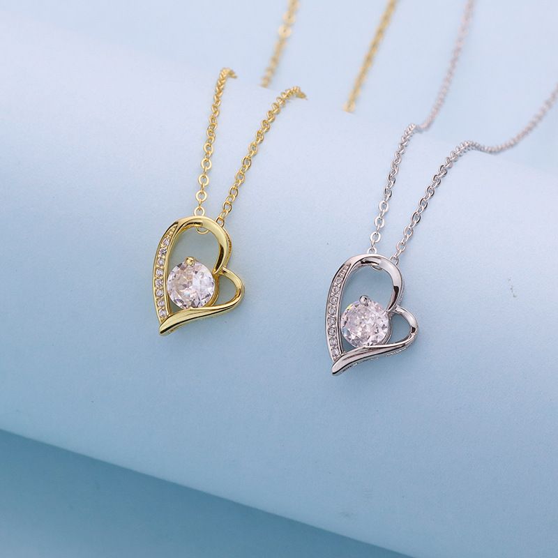 S925纯银爱心项链女 韩版小众设计感 心形气质百搭简约轻奢感项饰