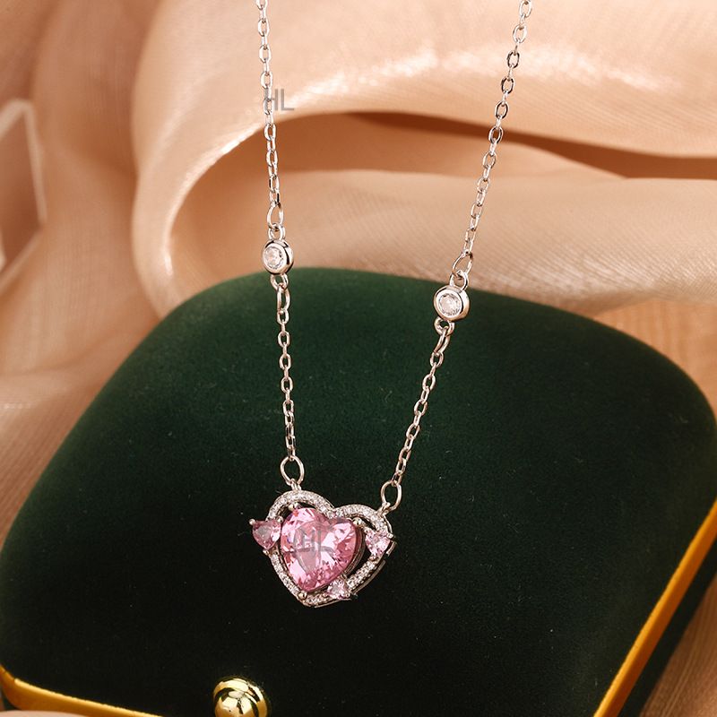 「守护之心」s925纯银爱心项链女轻奢小众锁骨链情人节生日礼物