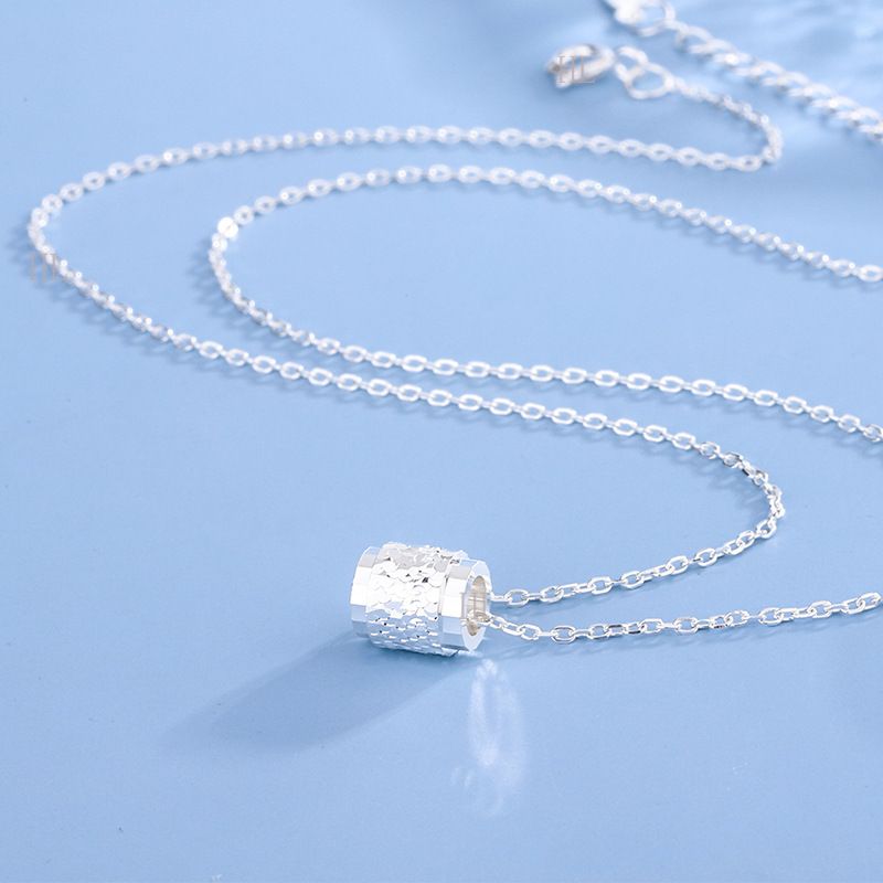 S990车花转运珠项链女轻奢高级感时尚百搭吊坠CNC工艺蜂巢锁骨链