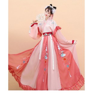 敦煌飞天整套古装出租租赁原创中国风束腰小清新超仙舞蹈表演服装