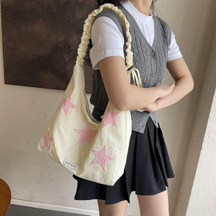 2026新款包包女款夏天学生党休闲大容量托特包日常通勤百搭帆布包