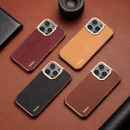 高档苹果17promax手机壳适用iPhone16商务奢华14全包防摔真皮12外壳15皮套13保护壳