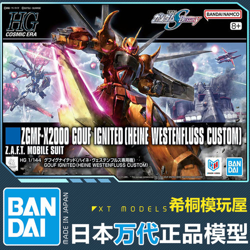 万代正品拼装模型HGCE 1/144ZGMF-X2000烈焰老虎海涅高达SEED命运