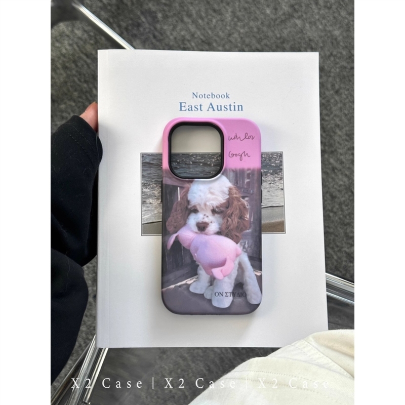 Yup壳2024新款菲林壳二合一查理王小猎犬小米苹果16promax手机壳iPhone15新款14pro磨砂13pro可爱12防摔1
