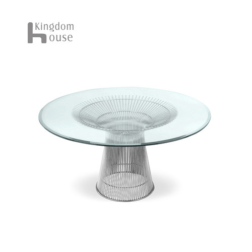 Warren Platner dining table创意设计师普拉特纳不锈钢玻璃餐台