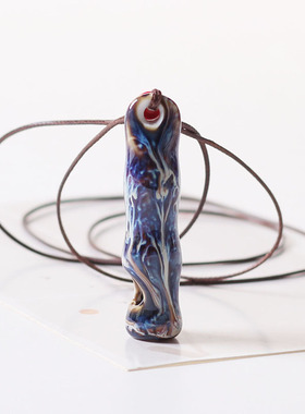 竹子口哨项链 古风甜美设计可吹响成人学生女项链陶瓷饰品