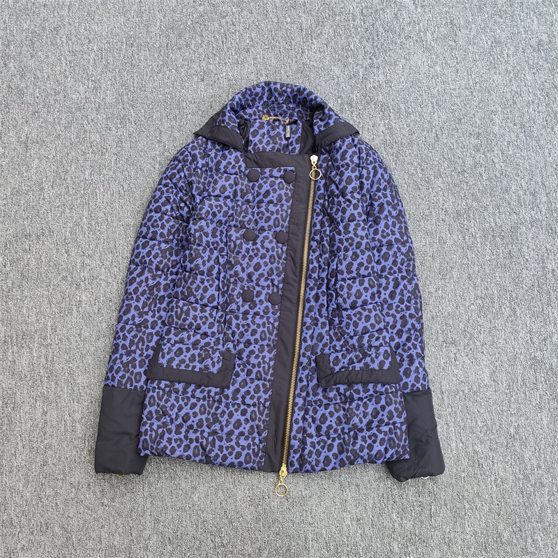 女装棉衣秋冬豹纹夹棉休闲棉服冬季时尚洋气棉袄外套