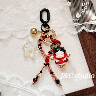 正版泡泡玛特2026新年限定萌粒马马福福sp手机链小提留花生珠挂件