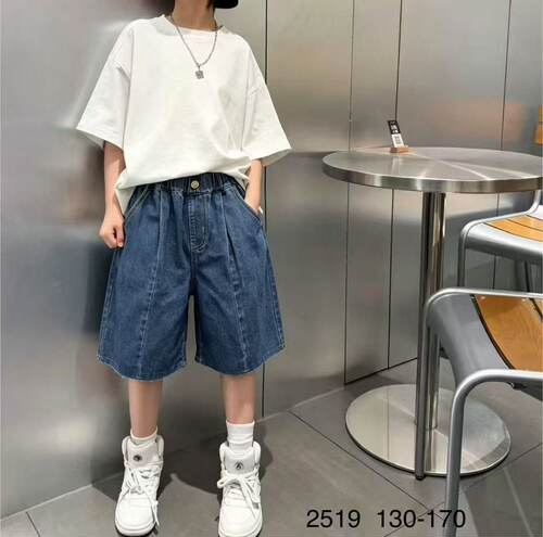 男童女童牛仔短裤夏季新款中大童韩版潮酷薄款五分裤k2519