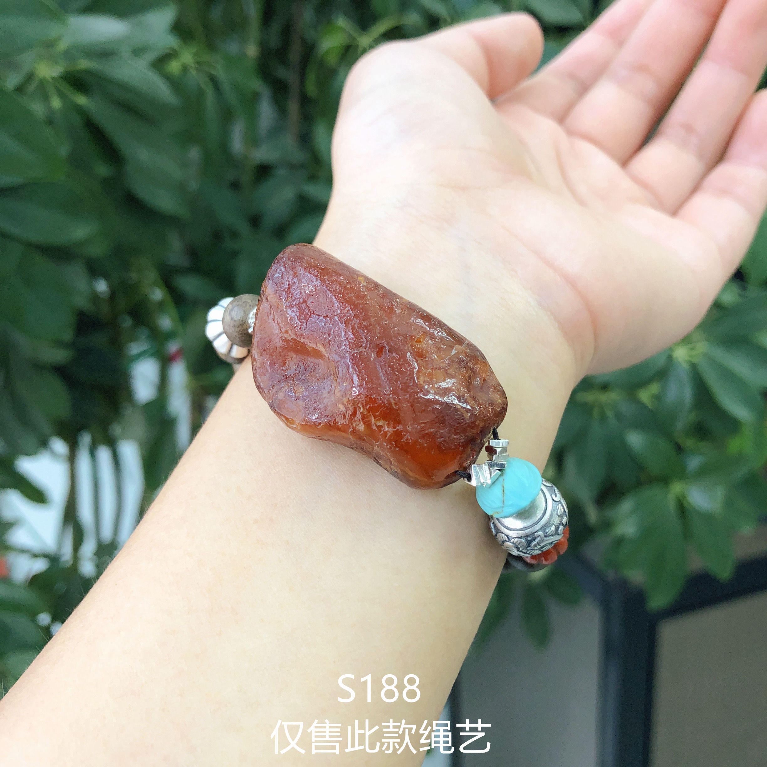 二姐家珠宝定制手工定制设计师品牌上新天然琥珀蜜蜡藏风手链手绳