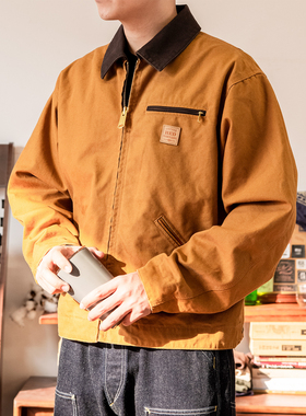 红风 底特律夹克J01春秋季美式工装帆布复古咔哈特J97宽松薄外套