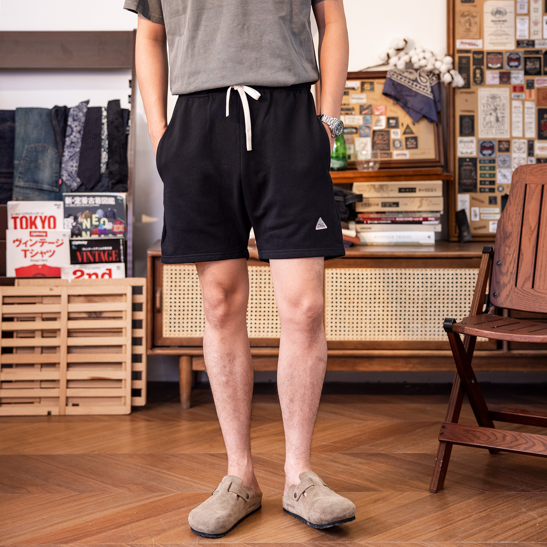 红风 卫裤男夏季美式复古拳击手短裤运动训练裤 纯棉登山重磅短裤,男装,卫裤,淘宝优惠券,粉丝福利购,淘宝优惠卷