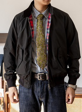 红风 哈灵顿夹克男春美式复古哈林顿工装阿美咔叽G9防风机车外套