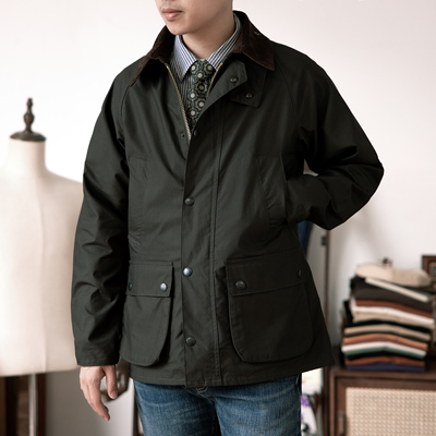 红风英式复古猎装灯芯绒领无蜡