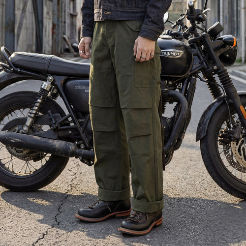 红风M51军裤 美式工装裤宽松直筒阔腿休闲裤军绿多口袋户外长裤