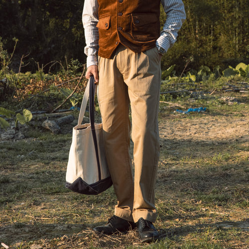 复古廓尔格修身直筒休闲裤