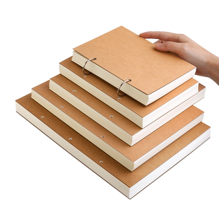 加厚素描本活页可拆卸8k美术生专用A4手绘速写本画画本子空白绘画本初学者水彩绘画纸32k复古牛皮纸学生随身