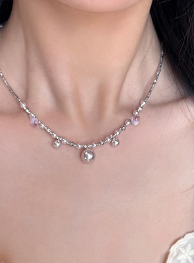 温柔显白曼塔玫瑰色珍珠碎银子