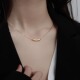 极简主义冷淡风微笑茄子项链女钛钢不掉色弯管高级吊坠独特颈链