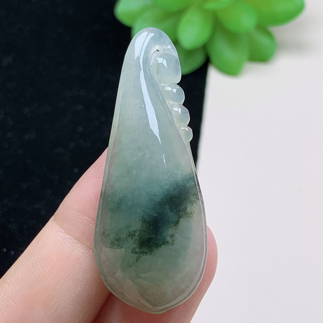缅甸天然A货翡翠冰润饱满小福瓜吊坠男女款玉坠挂件