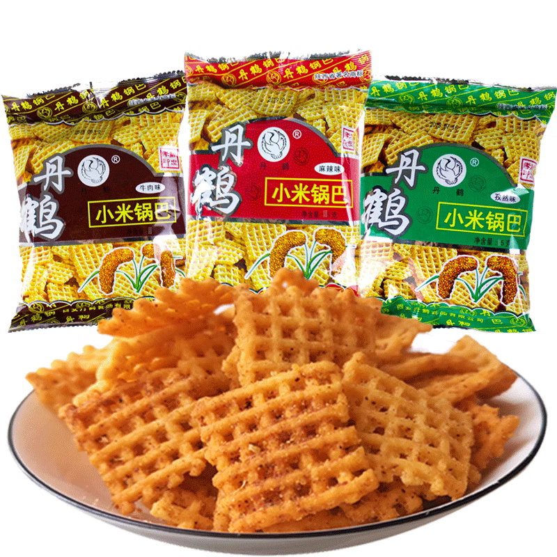 丹鹤小米锅巴陕西特产西安65g麻辣牛肉孜然味袋装80后零食怀旧,零食/坚果/特产,膨化食品,淘宝优惠券,粉丝福利购,淘宝优惠卷