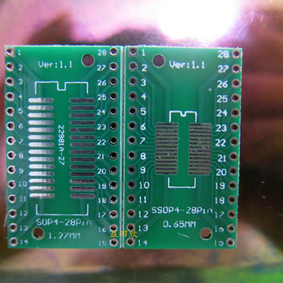 贴片转直插 SOP28转DIP28 TSSOP SOIC SSOP28 无铅转接板 转换板