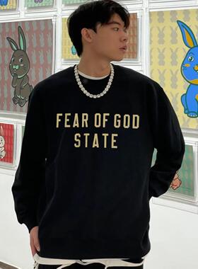 ESSENTLAIS FOGESS2025卫衣男女圆领秋冬款纯棉美式高街嘻哈字母