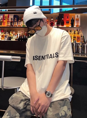 硅胶ESSENTLAIS FOGESS2026短袖T恤男夏复线美式嘻哈宽松高街半袖