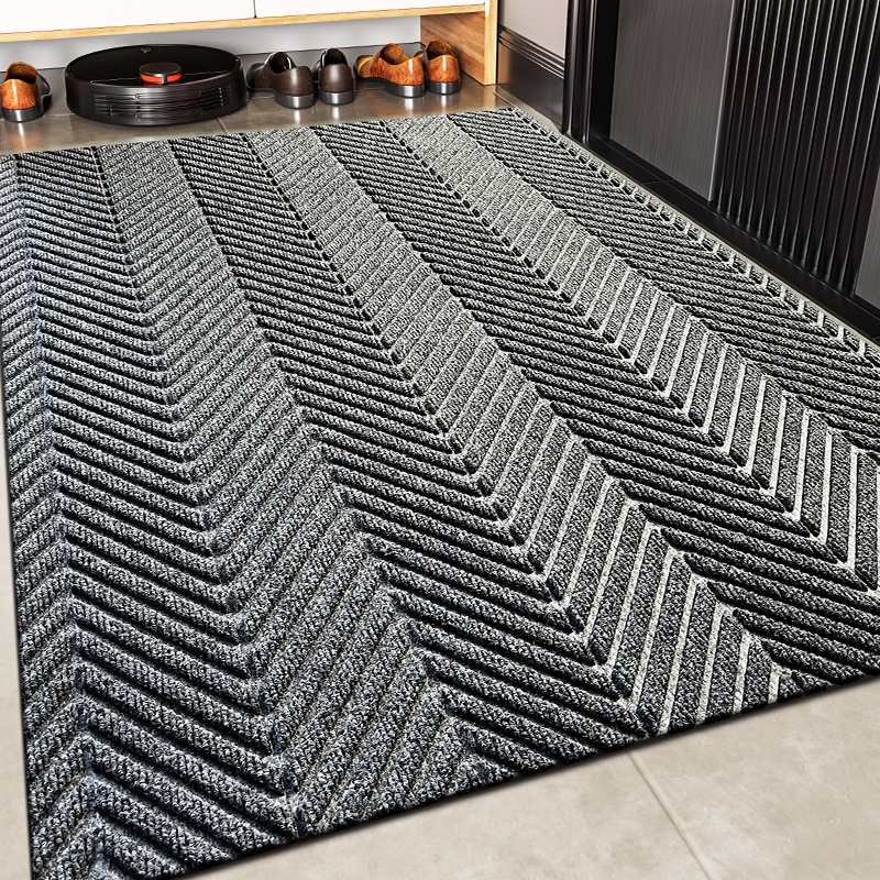 灰色入户门地垫玄关门口耐脏地毯