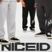 刺绣LOGO篮球训练裤 NICEID 宽松直筒长裤 男春秋款 NICE运动裤