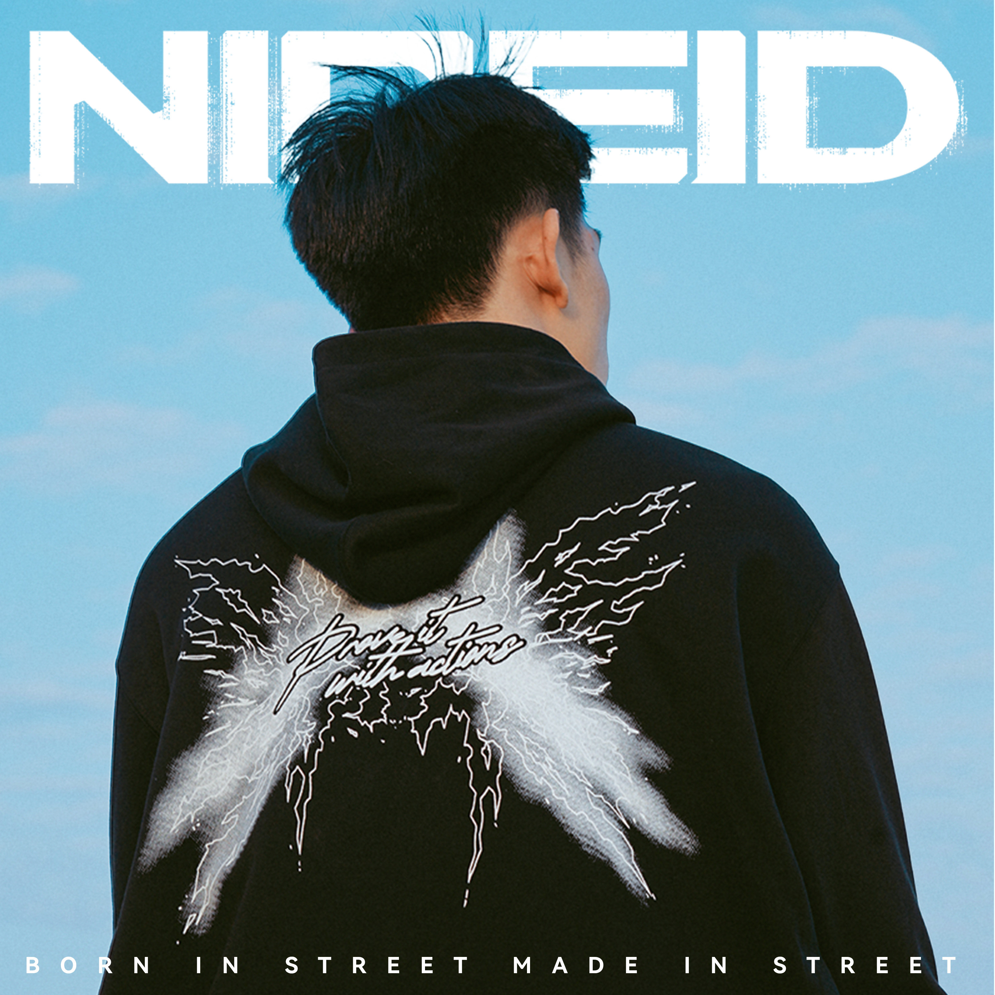 NICEID NICE光翼运动卫衣牛奶丝男女春秋休闲宽松连帽圆领套头