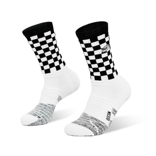 NICEID NICE高帮休闲格子篮球袜潮流中高筒运动袜毛巾底包裹球袜