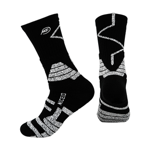 NICEID 篮球运动袜子高帮防滑精英袜实战耐磨球袜 NICE闪电S