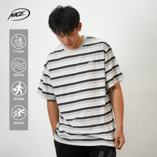 T恤百搭潮流宽松小领口篮球短袖 圆领运动美式 男女 NICE NICEID