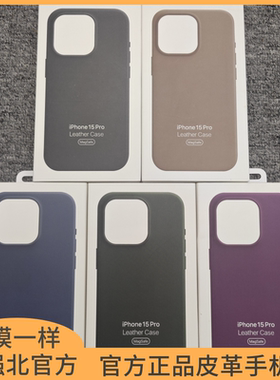 适用于iPhone15pro max官方皮套磁吸动画magsafe保护壳15plus苹果真皮华强北手机壳皮革全包防摔男款高级感14